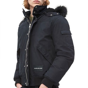 Calvin Klein pánská černá zimní bunda Trimmed